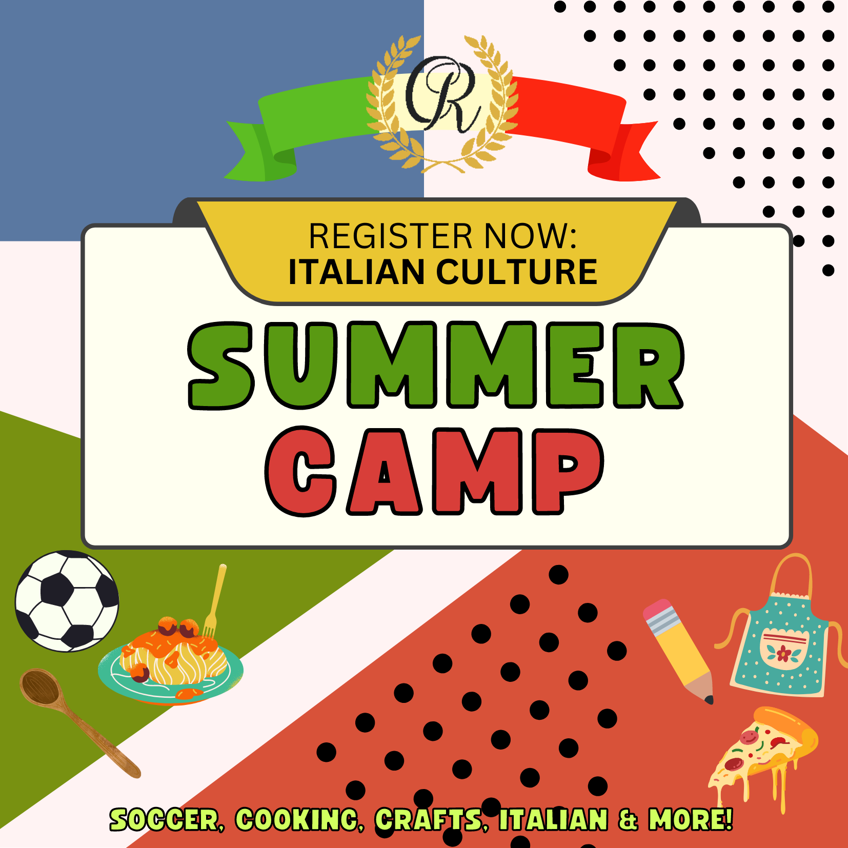 Summer Camp Poster (14 × 14 cm)